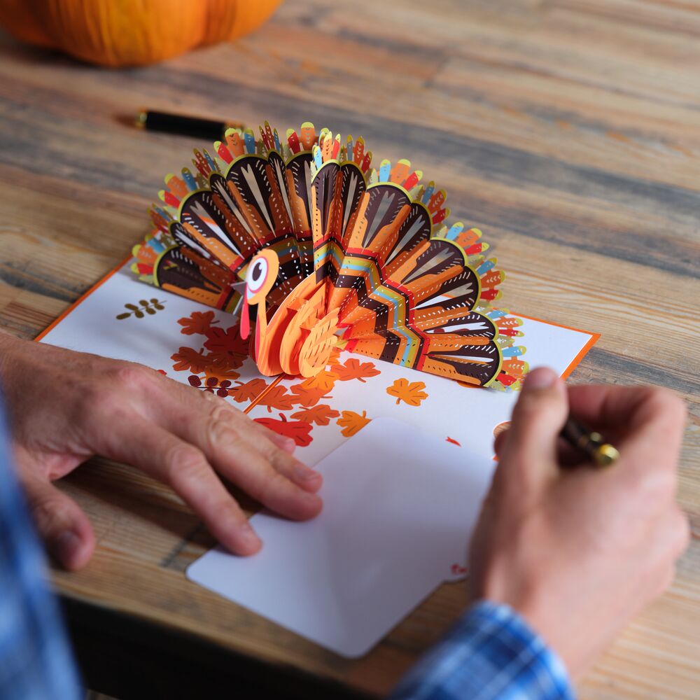 Gobble Till You Wobble Turkey Pop-Up Card