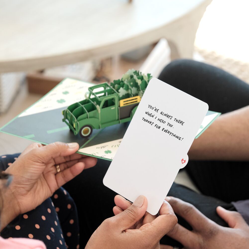 Truckloads of Luck Pop-Up Card