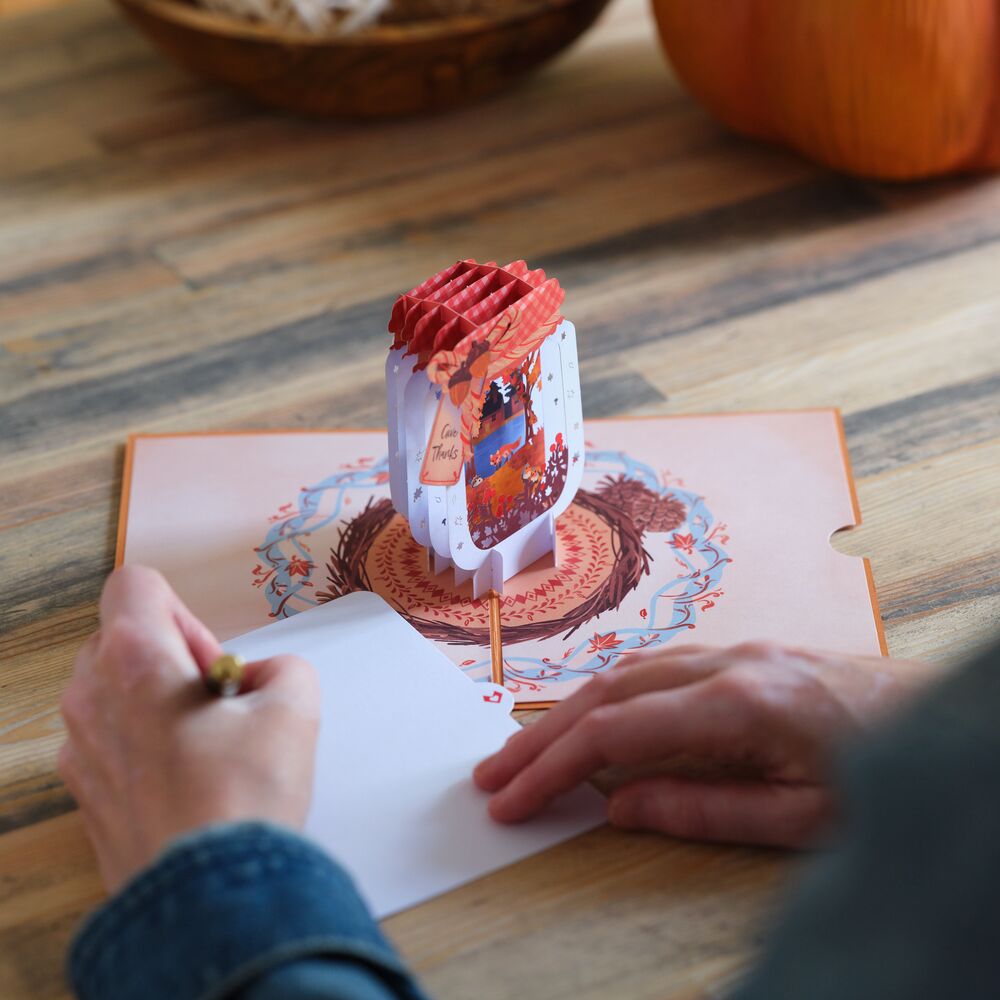 Give Thanks Fall Jar Pop-Up Card