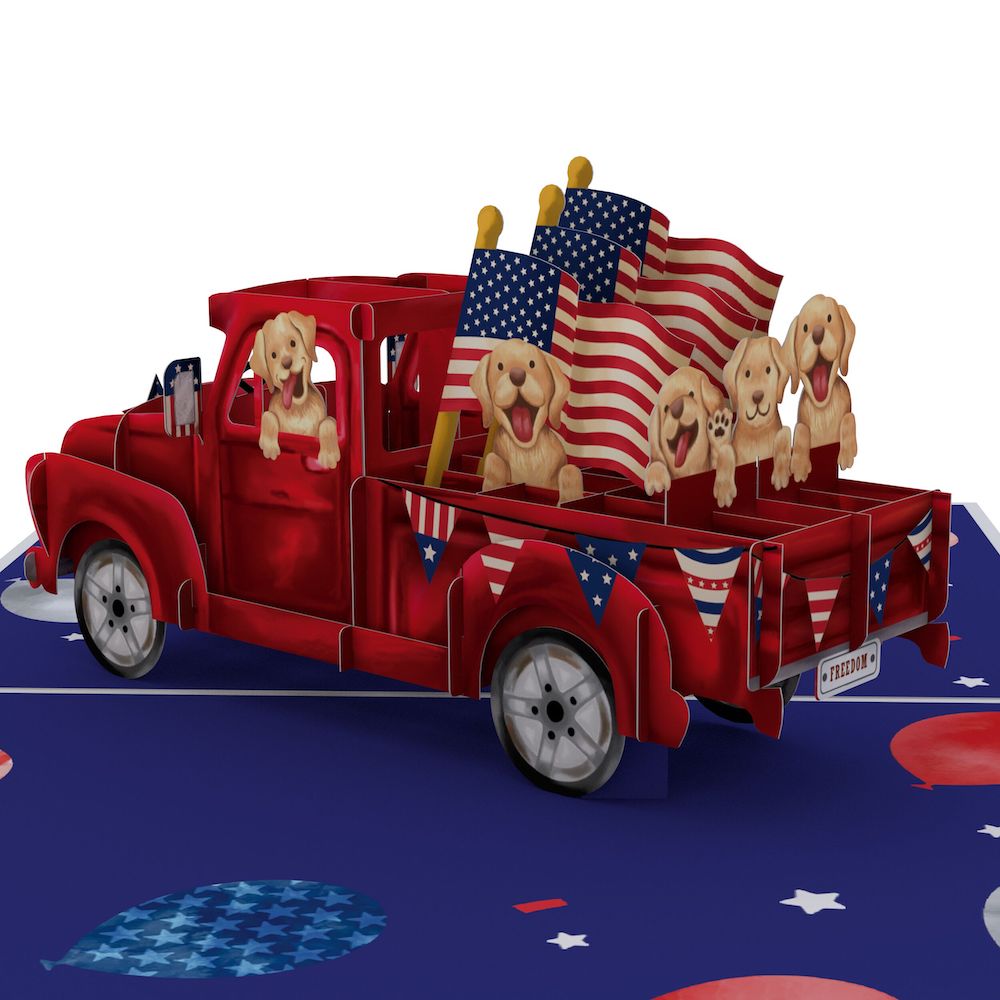 Americana Truck Pop-Up Card