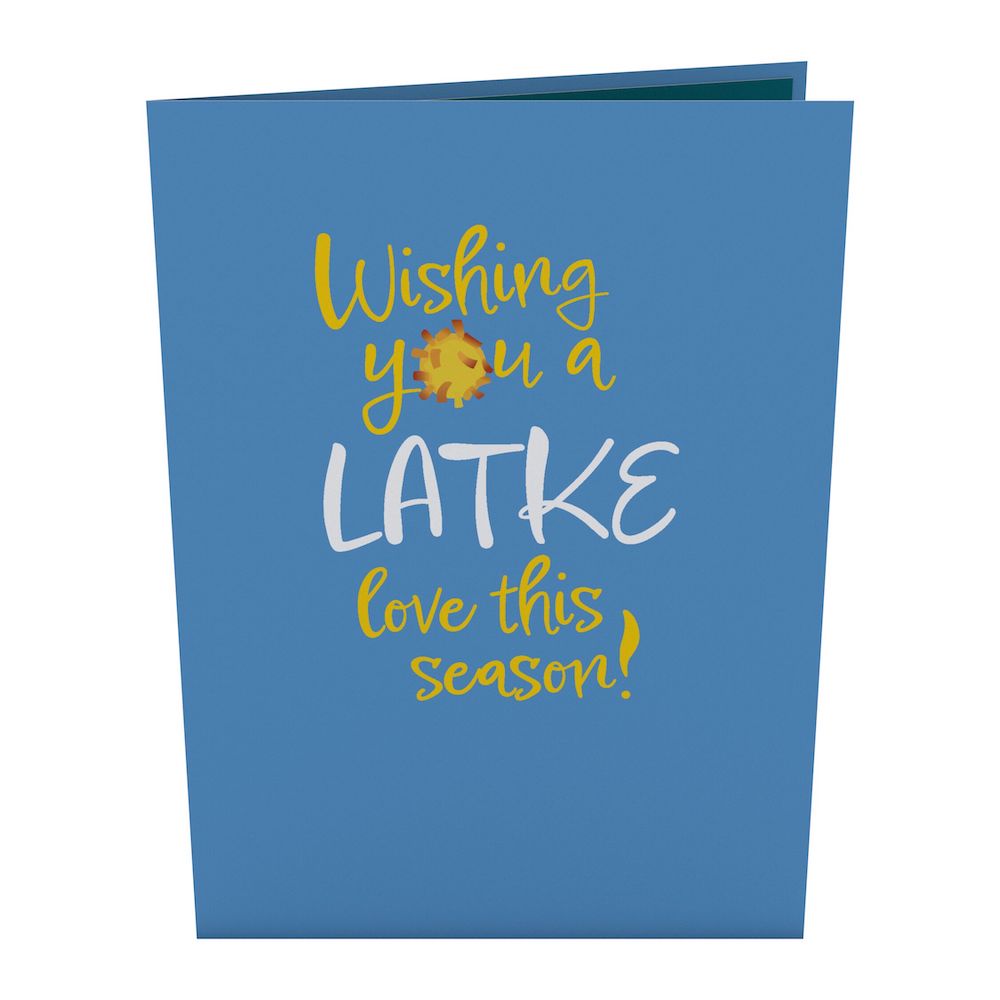 Happy Hanukkah Latkes Pop-Up Card