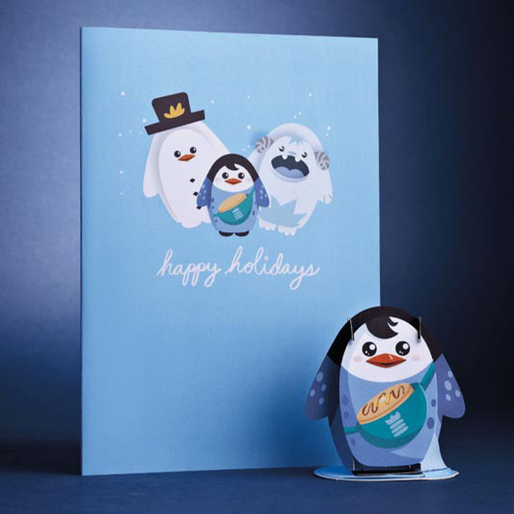 Pancake the Penguin Card with Pop-Up Gift