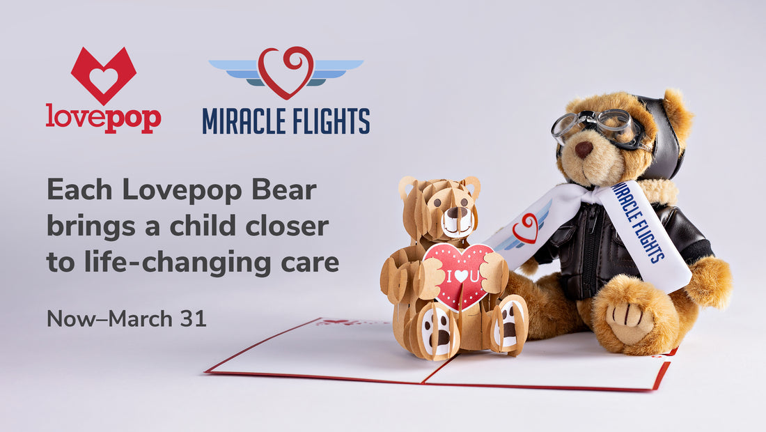 Lovepop partners with Miracle Flights to help sick children