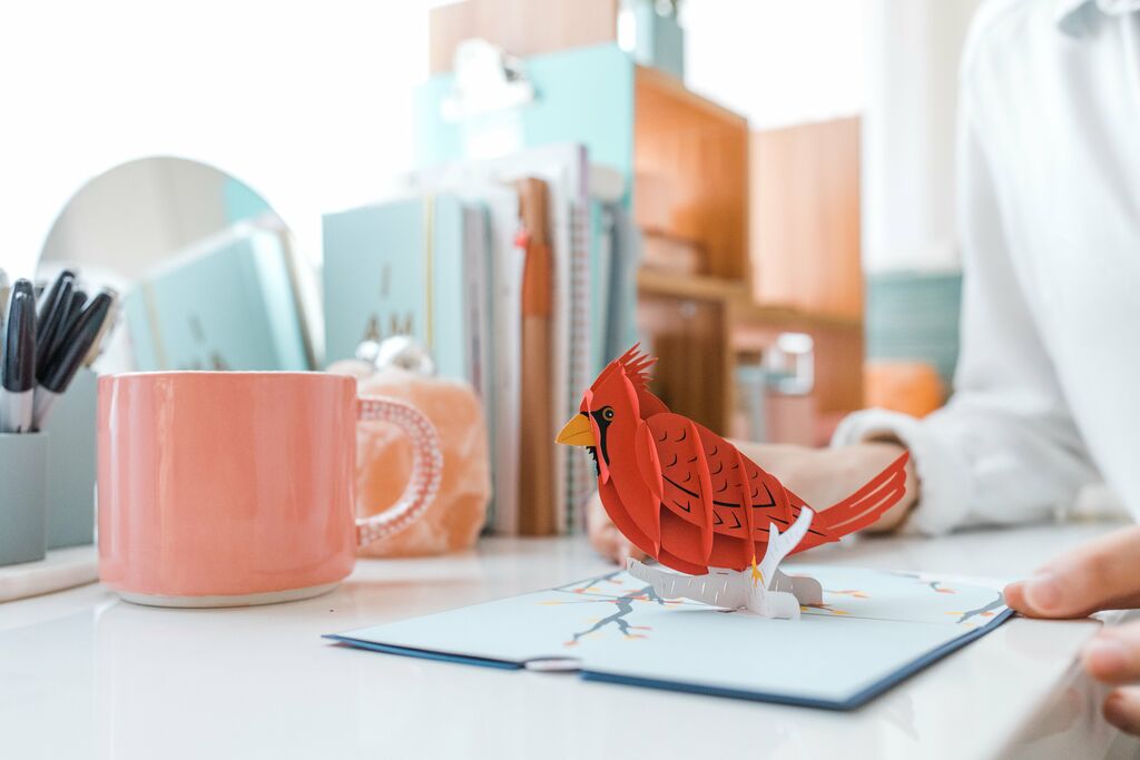 Cardinal Pop-Up Greeting Card