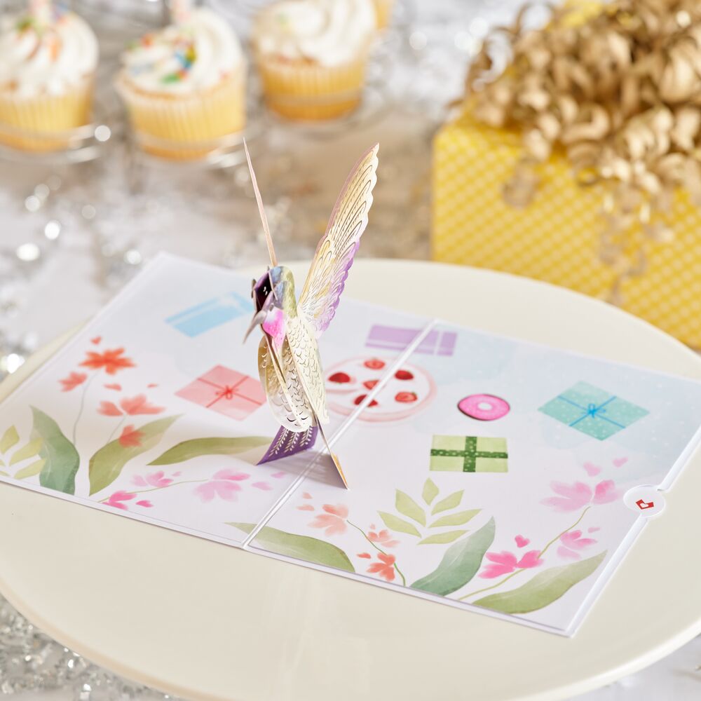 Hummingbird Pop-Up Birthday Card for Mom