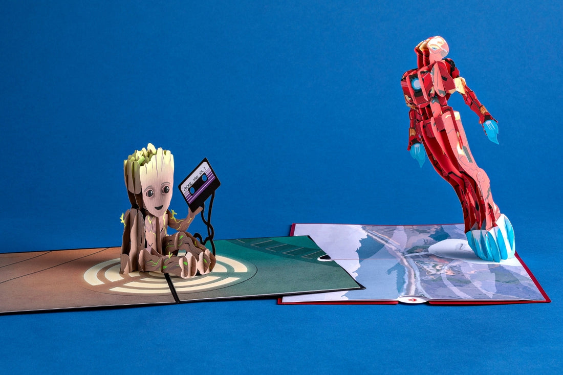 Iron Man and I Am Groot! Lovepop cards