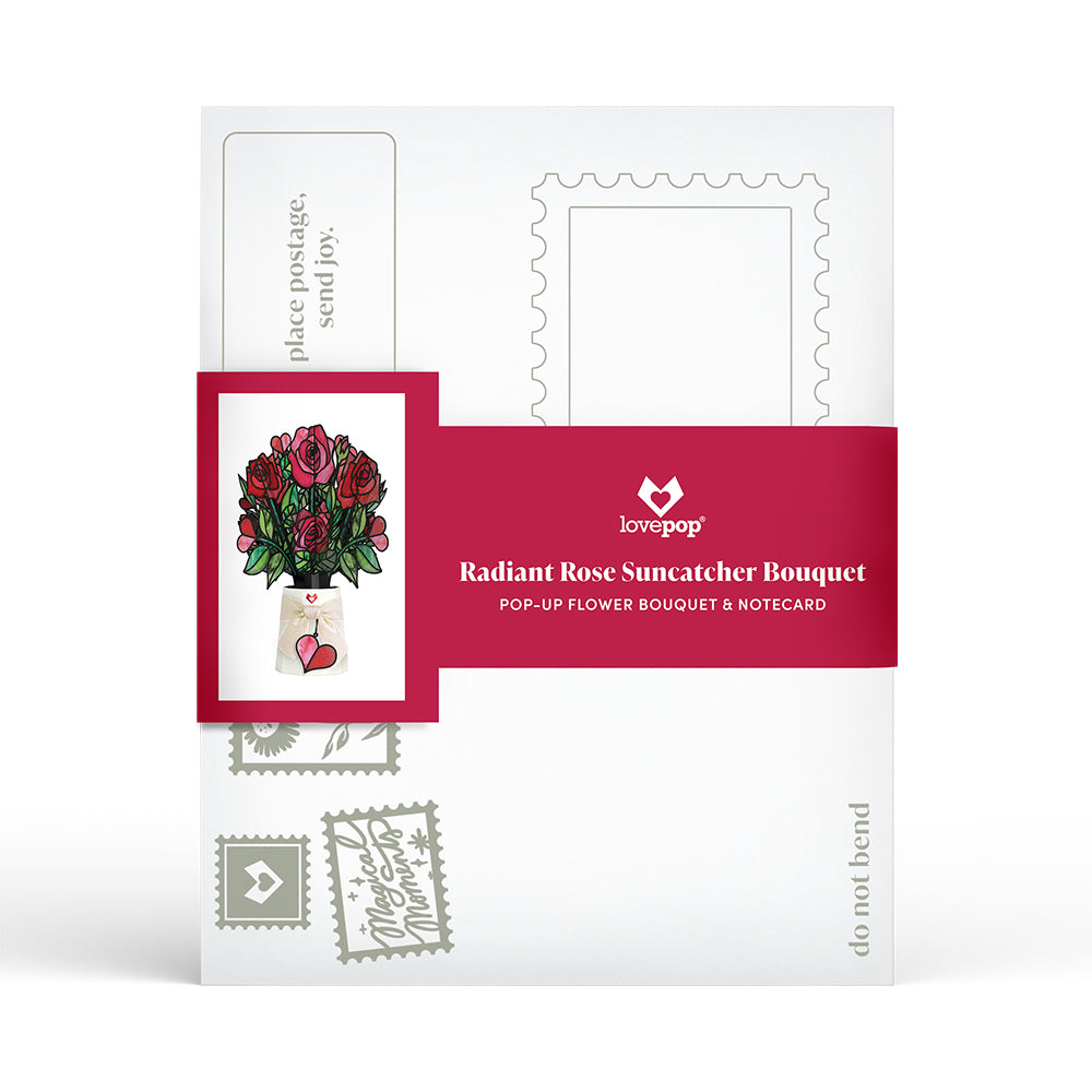 Love Rollercoaster Pop-Up Card & Suncatcher Bouquet Bundle