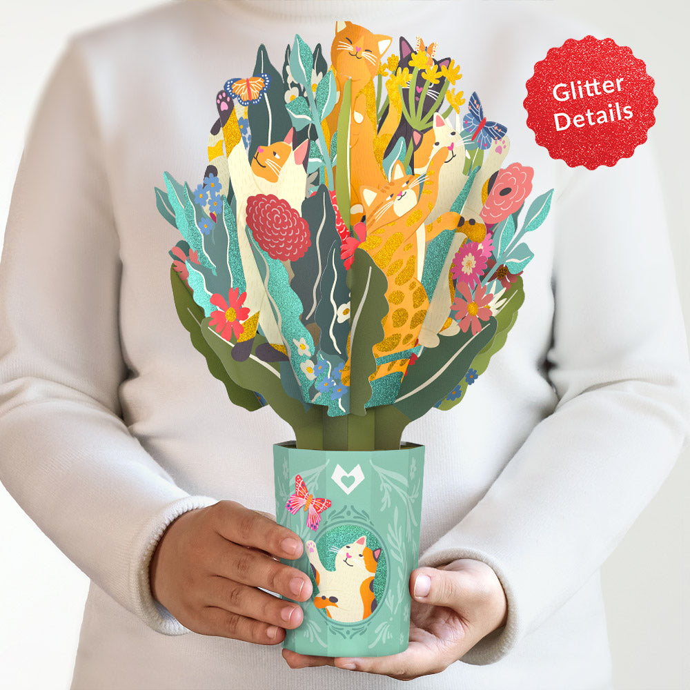 Feline Fancy Glitter Bouquet