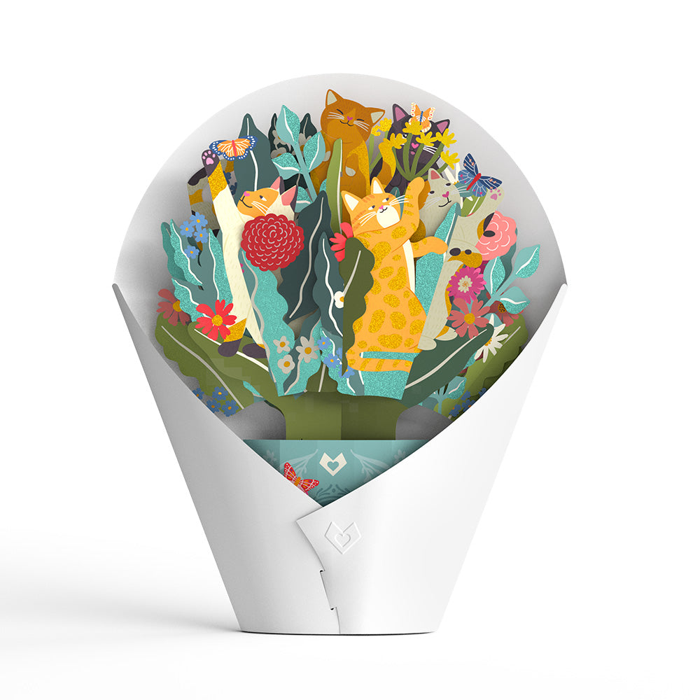 Feline Fancy Glitter Bouquet