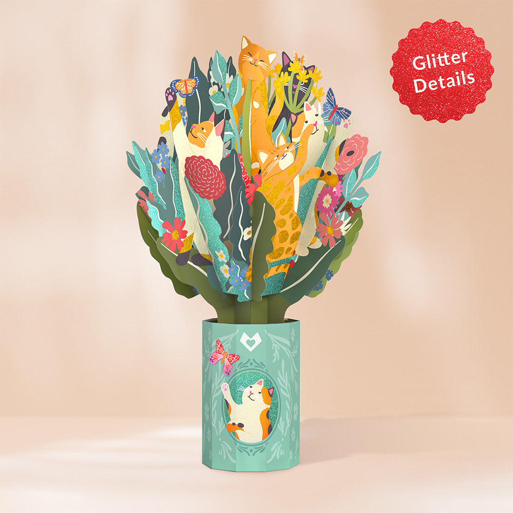 Feline Fancy Glitter Bouquet