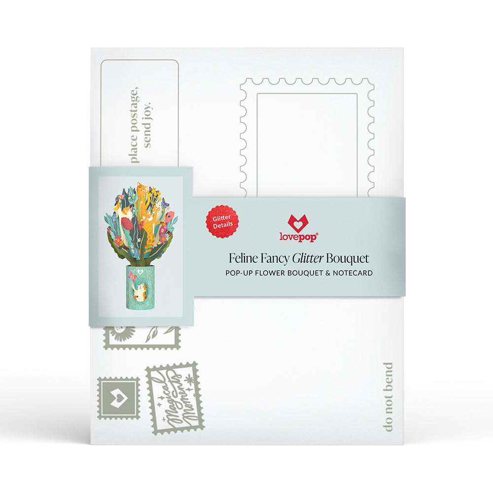 Feline Fancy Glitter Bouquet