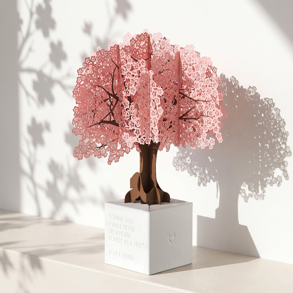 Cherry Blossom Poet Tree Pop-Up Paper Sculpture