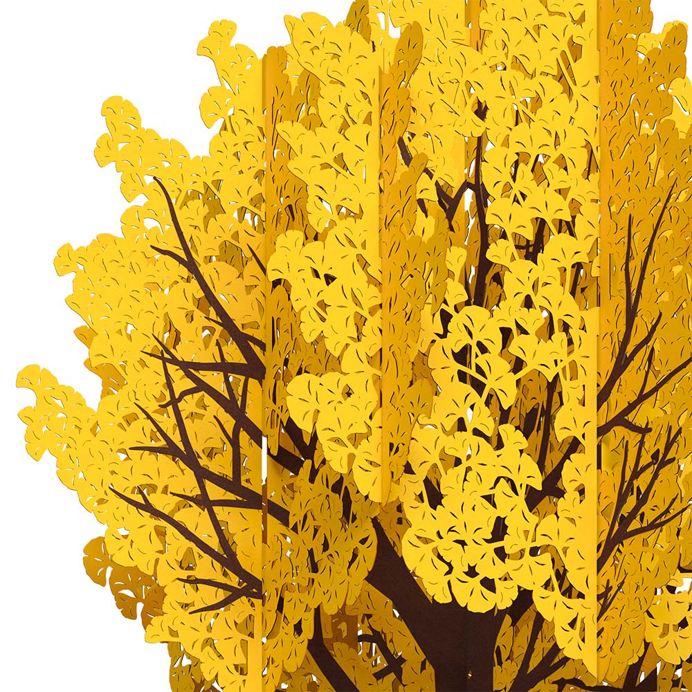 Gingko Biloba Poet Tree Pop-Up Paper Sculpture