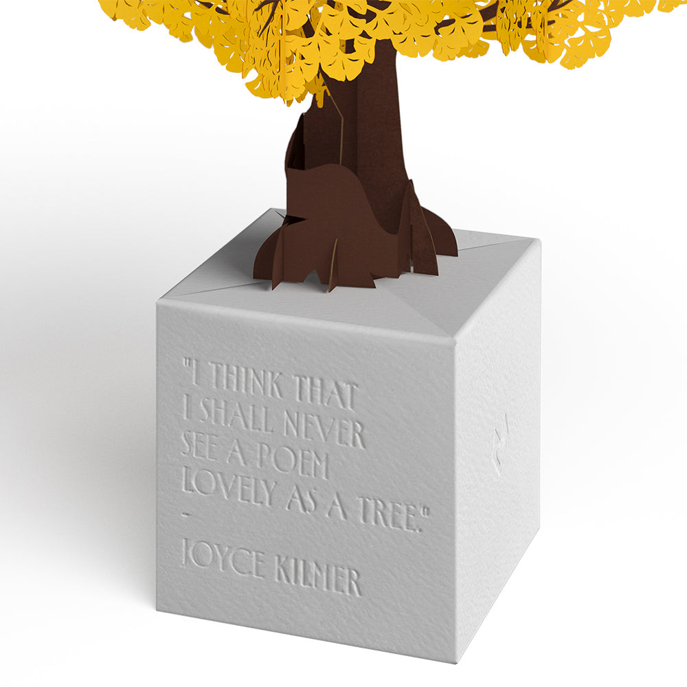Gingko Biloba Poet Tree Pop-Up Paper Sculpture