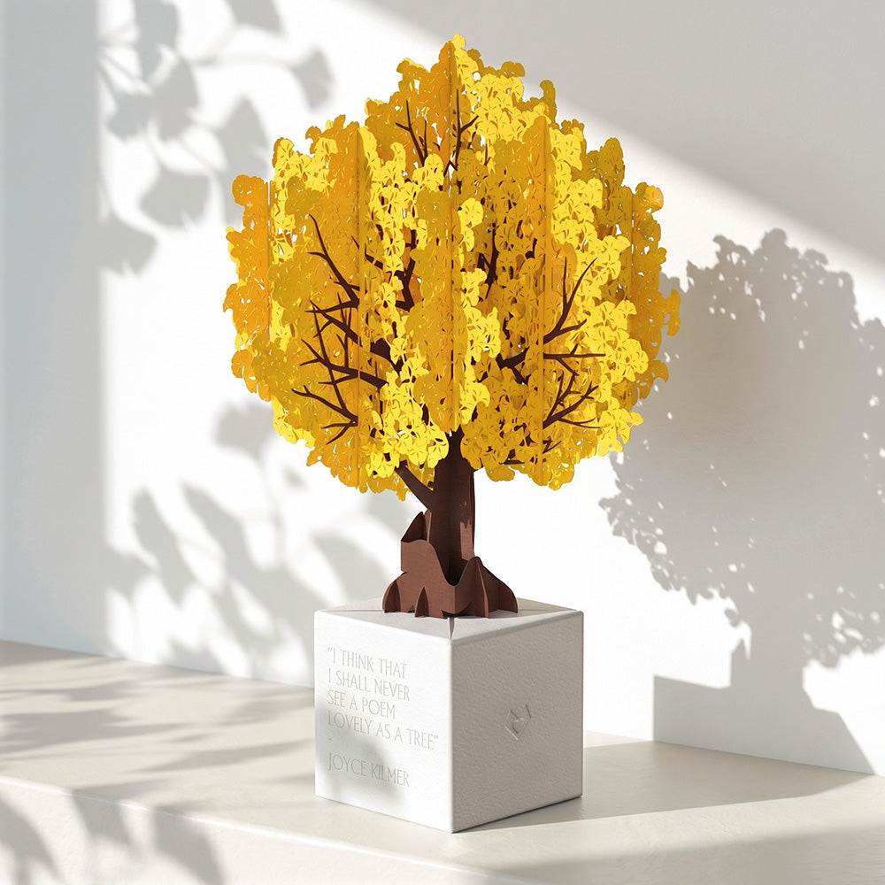 Gingko Biloba Poet Tree Pop-Up Paper Sculpture