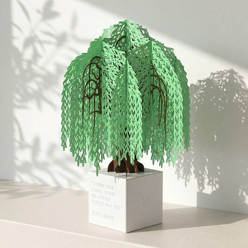 Weeping Willow Poet Tree Pop-Up Paper Sculpture