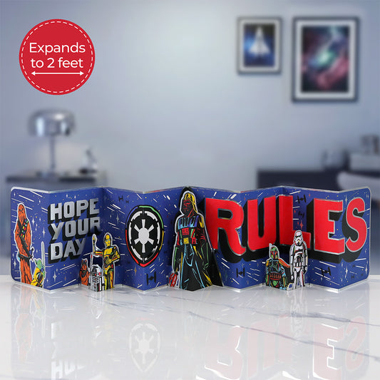 Star Wars™ Hope Your Day Rules Loooooong Card™ (Expands to 2 feet)