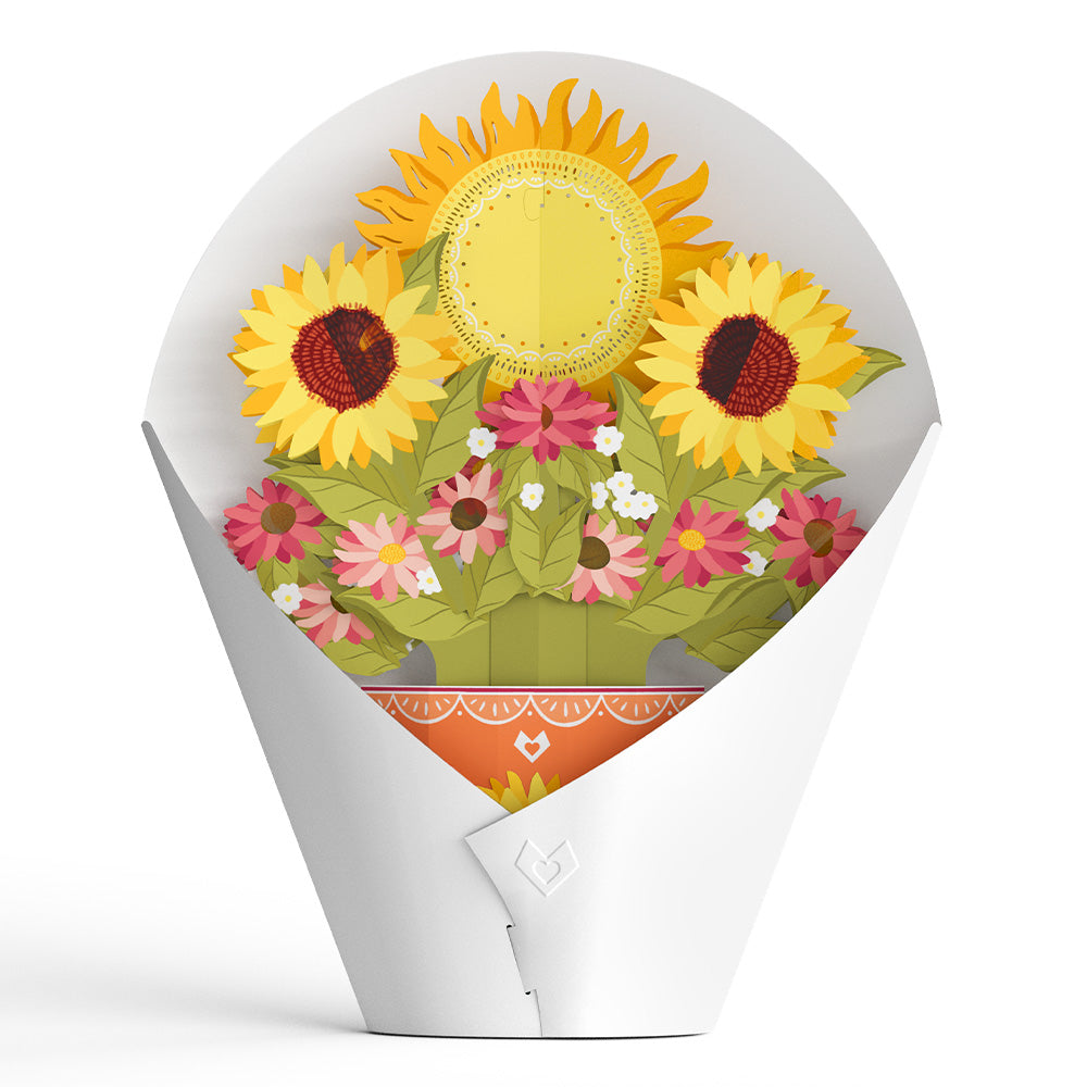 You Are My Sunshine Music and Lights Pop-Up Card & Bouquet Bundle