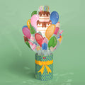 Oh Snap, It's Your Birthday Music and Lights Pop-Up Card & Bouquet Bundle