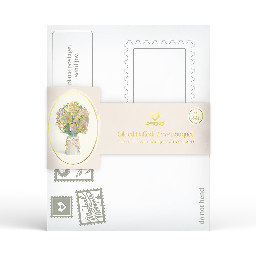 Full Bloom Birthday Cake Pop-Up Card & Luxe Bouquet Bundle