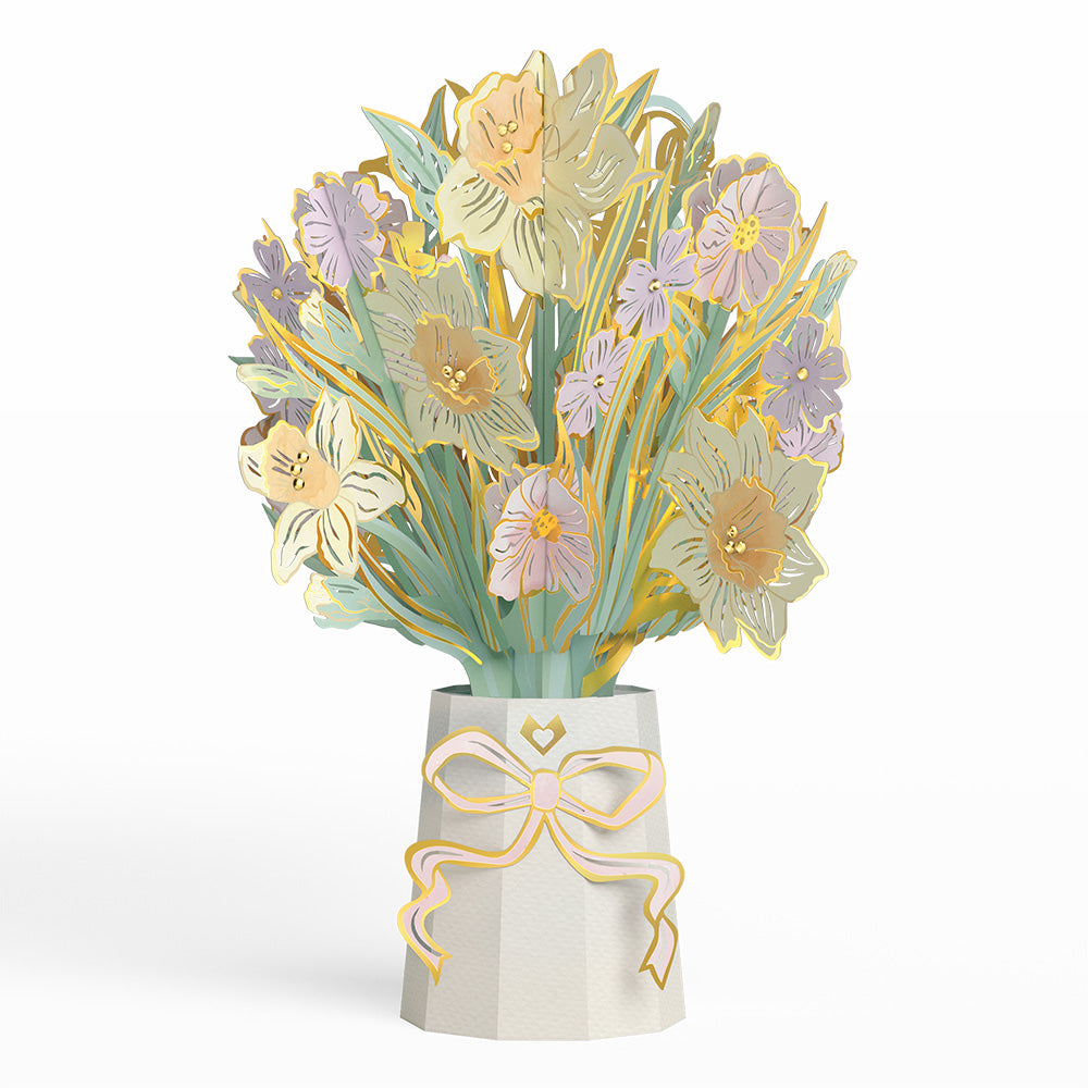 Full Bloom Birthday Cake Pop-Up Card & Luxe Bouquet Bundle