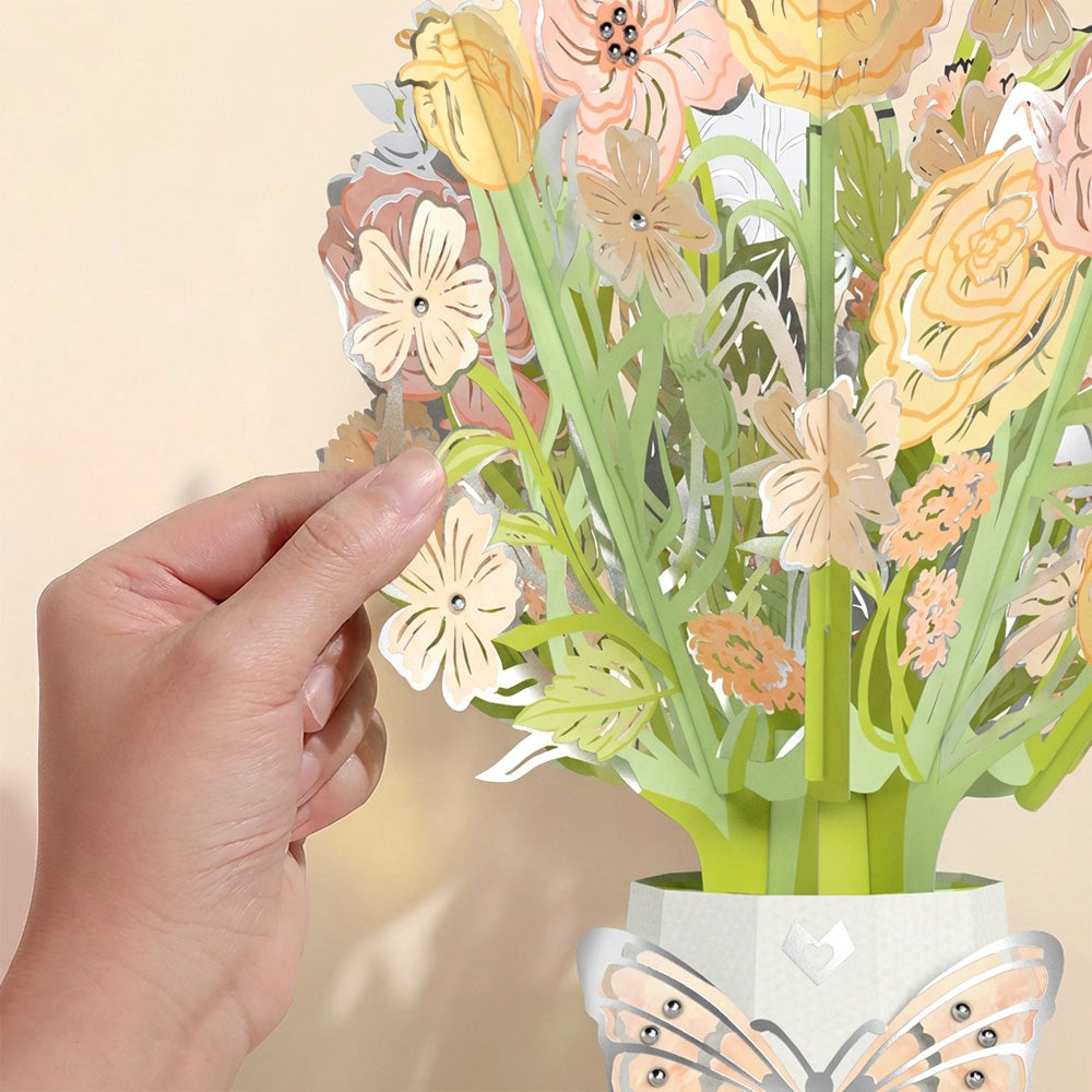 At Least You Don't Have Ugly Children Mother's Day Pop-Up Card & Luxe Bouquet