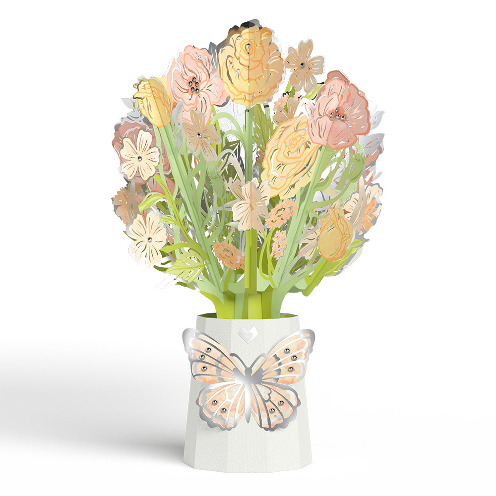 Mother's Day Grateful For You Roses Pop-Up Card & Luxe Bouquet