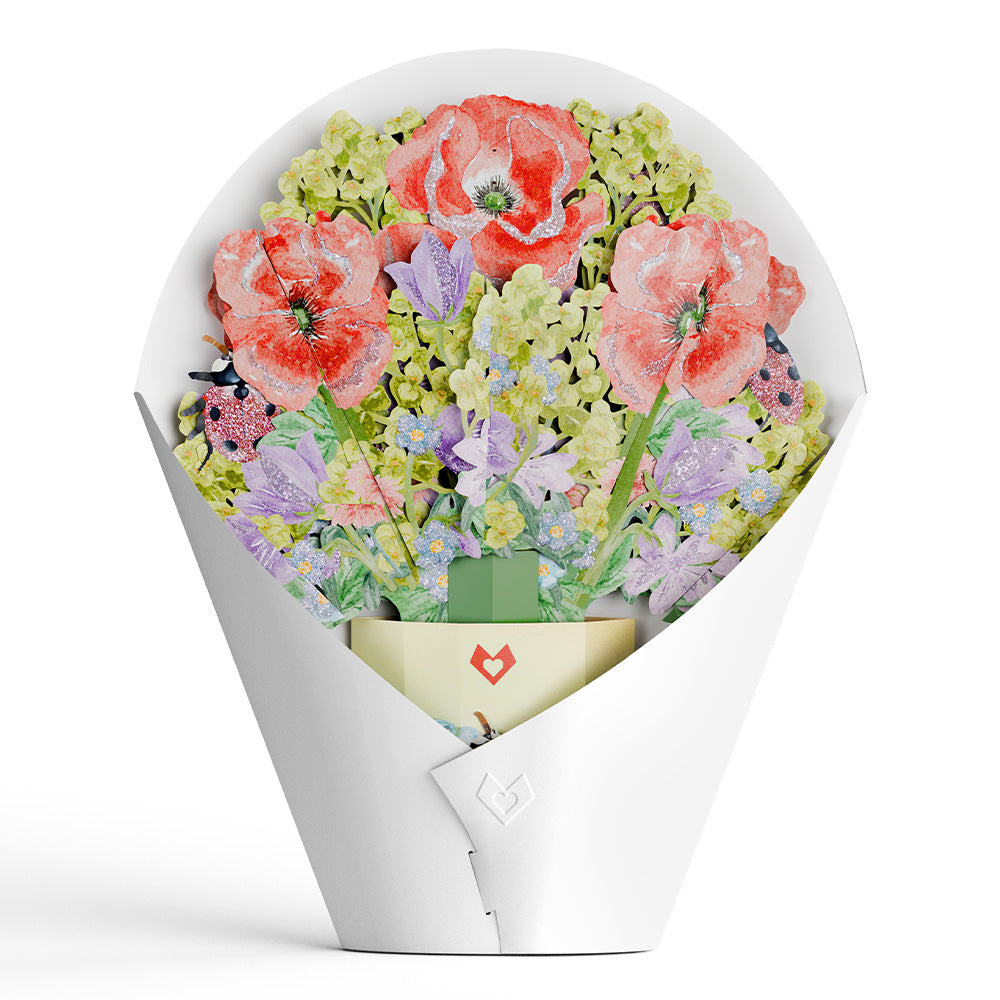 Lovely Ladybug Pop-Up Card & Glitter Bouquet