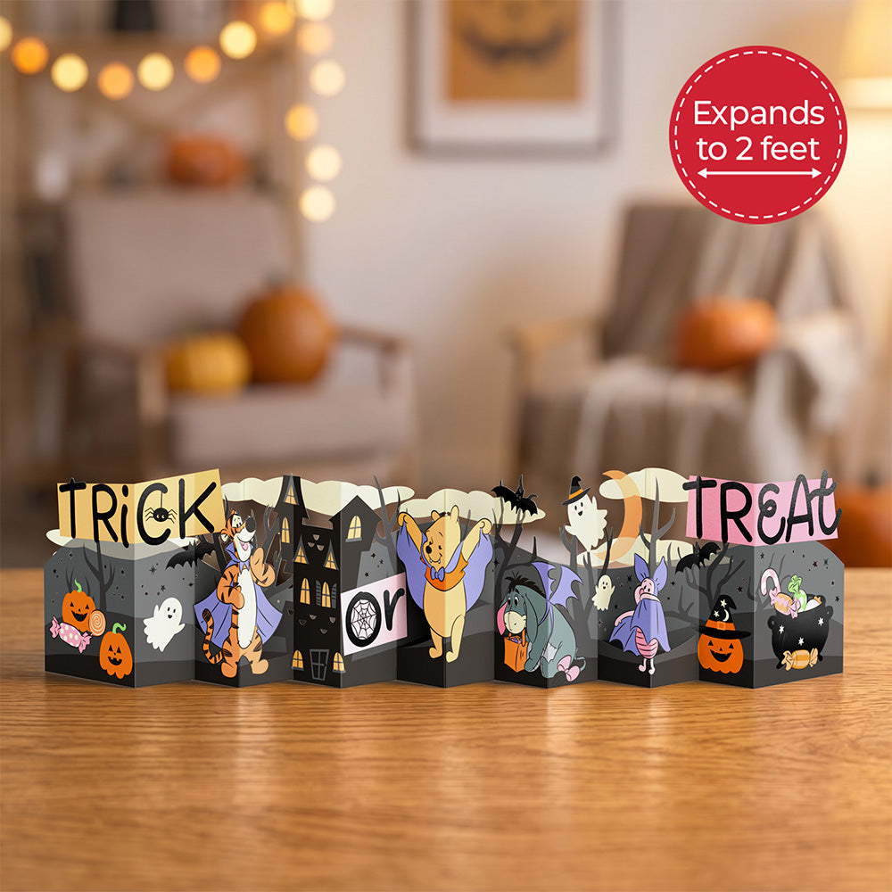 Disney's Winnie the Pooh Trick or Treat Halloween Loooooong Card™ (Expands to 2 feet)