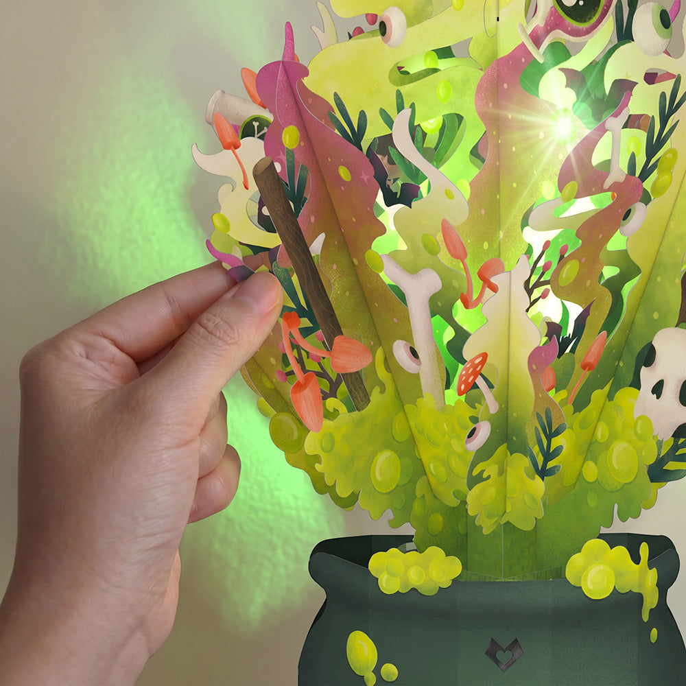 Halloween Cauldron Light-Up Bouquet