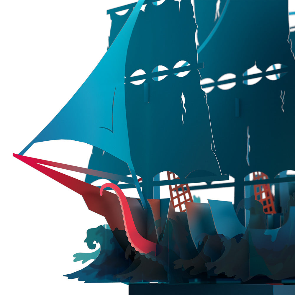 Pirate Ship Unboxed Pop-Up Paper Sculpture