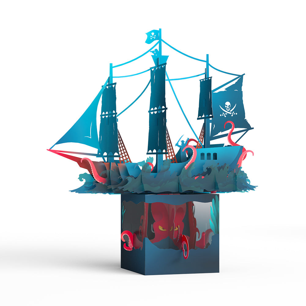 Pirate Ship Unboxed Pop-Up Paper Sculpture