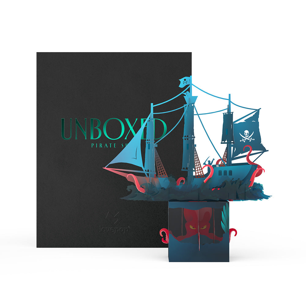 Pirate Ship Unboxed Pop-Up Paper Sculpture