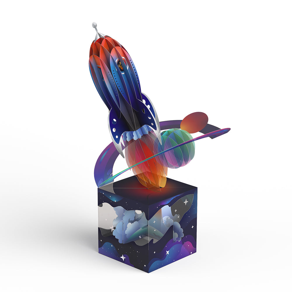 Rocket Ship Unboxed Pop-Up Paper Sculpture