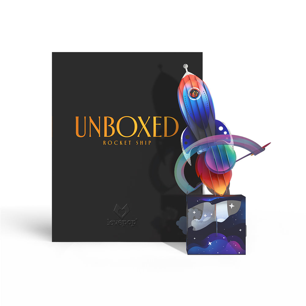 Rocket Ship Unboxed Pop-Up Paper Sculpture