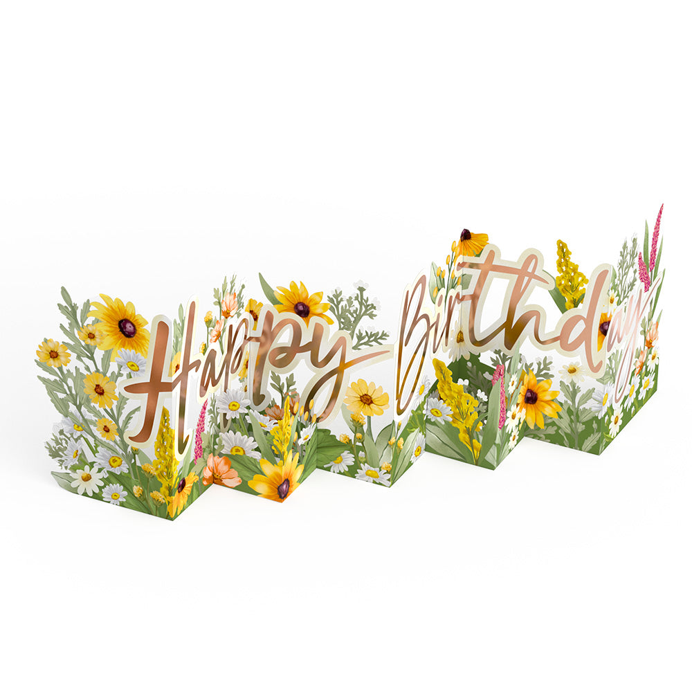 Wildflowers Birthday Loooooong Card™ (Expands to 18 inches)