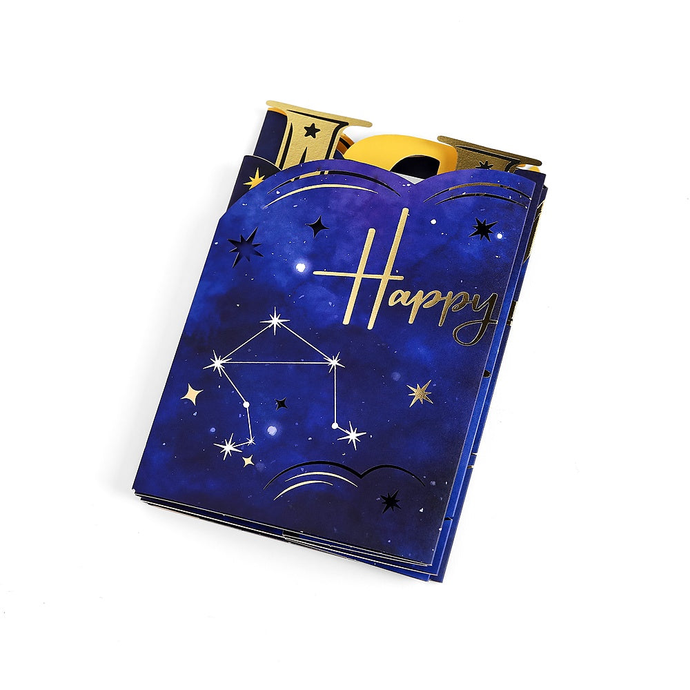 Libra Zodiac Birthday Loooooong Card™ (Expands to 18 inches)