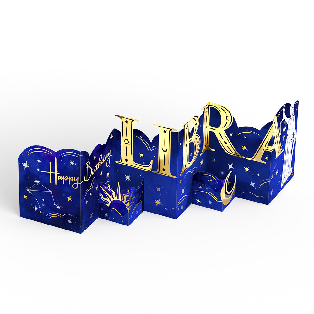Libra Zodiac Birthday Loooooong Card™ (Expands to 18 inches)