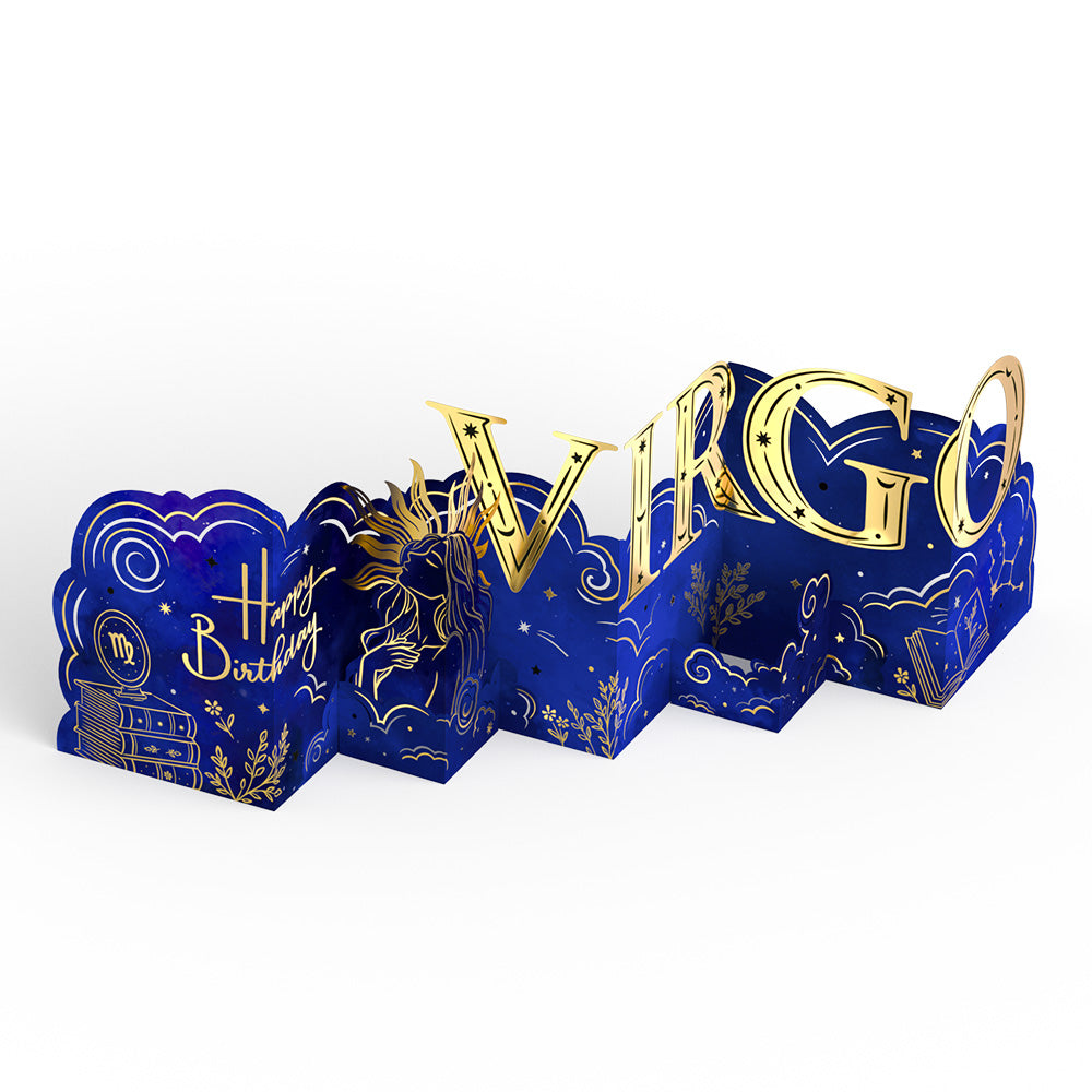 Virgo Zodiac Birthday Loooooong Card™ (Expands to 18 inches)