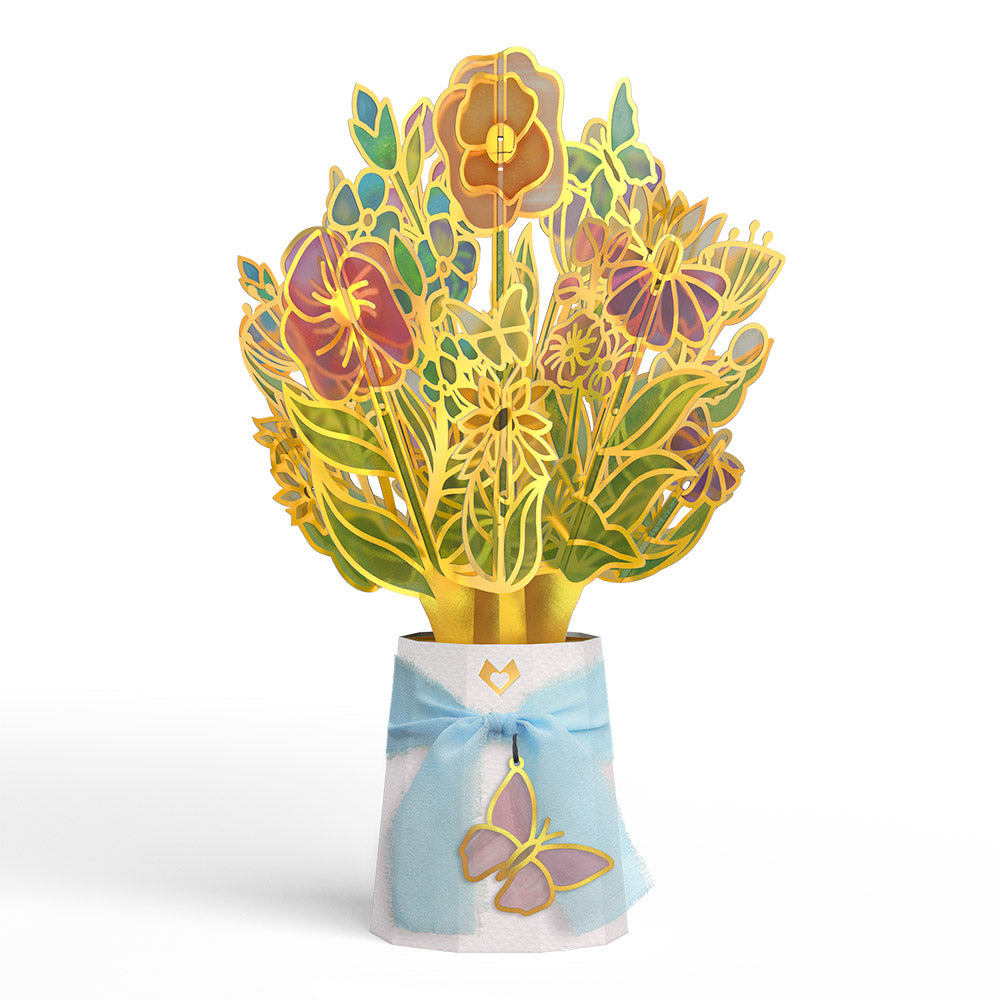 Gilded Gold Garden Glow Suncatcher Bouquet
