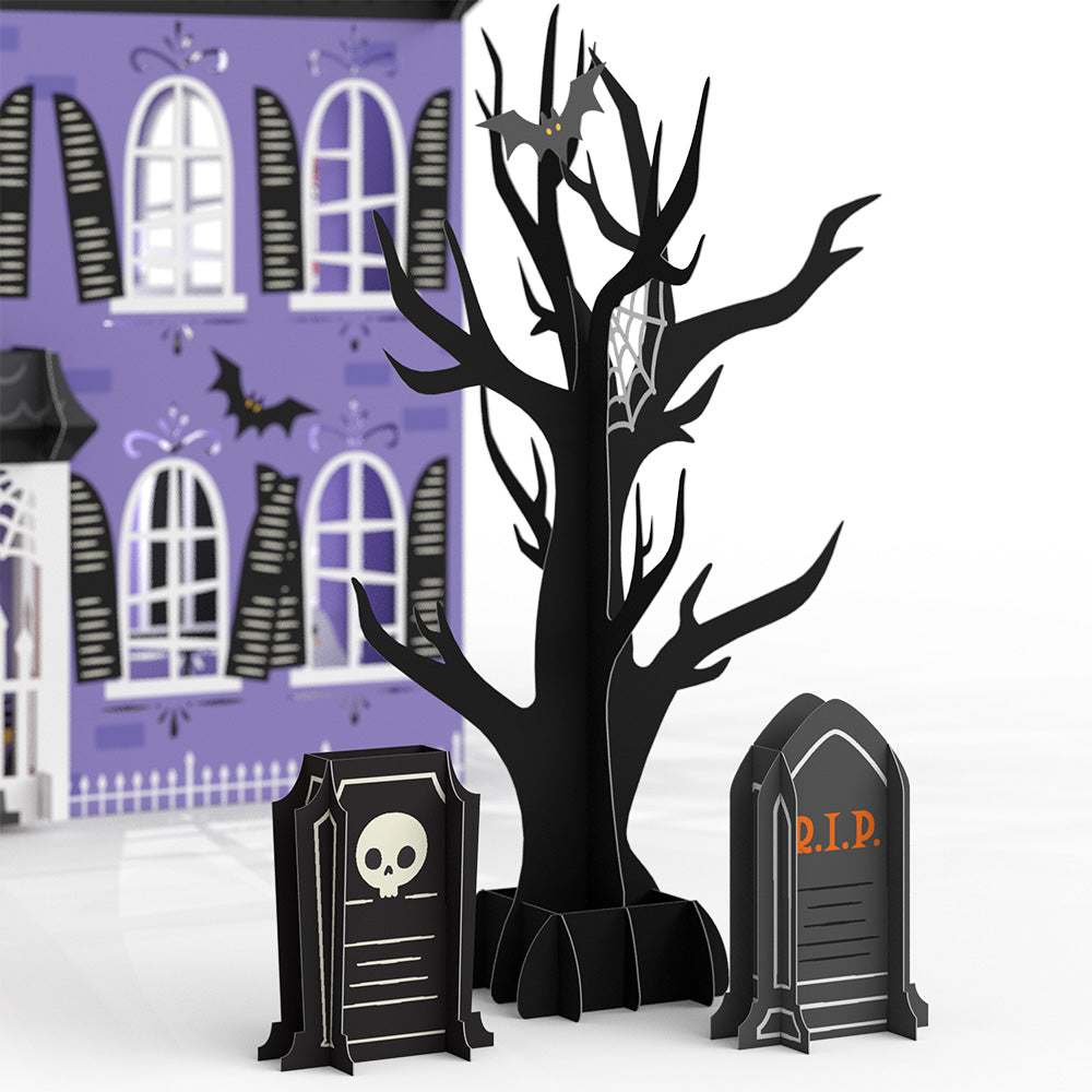 Haunted House Halloween Light-Up Decor