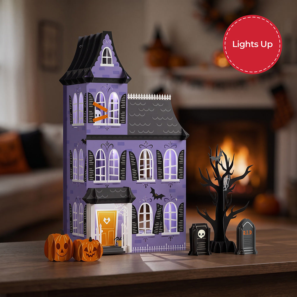 Haunted House Halloween Light-Up Decor