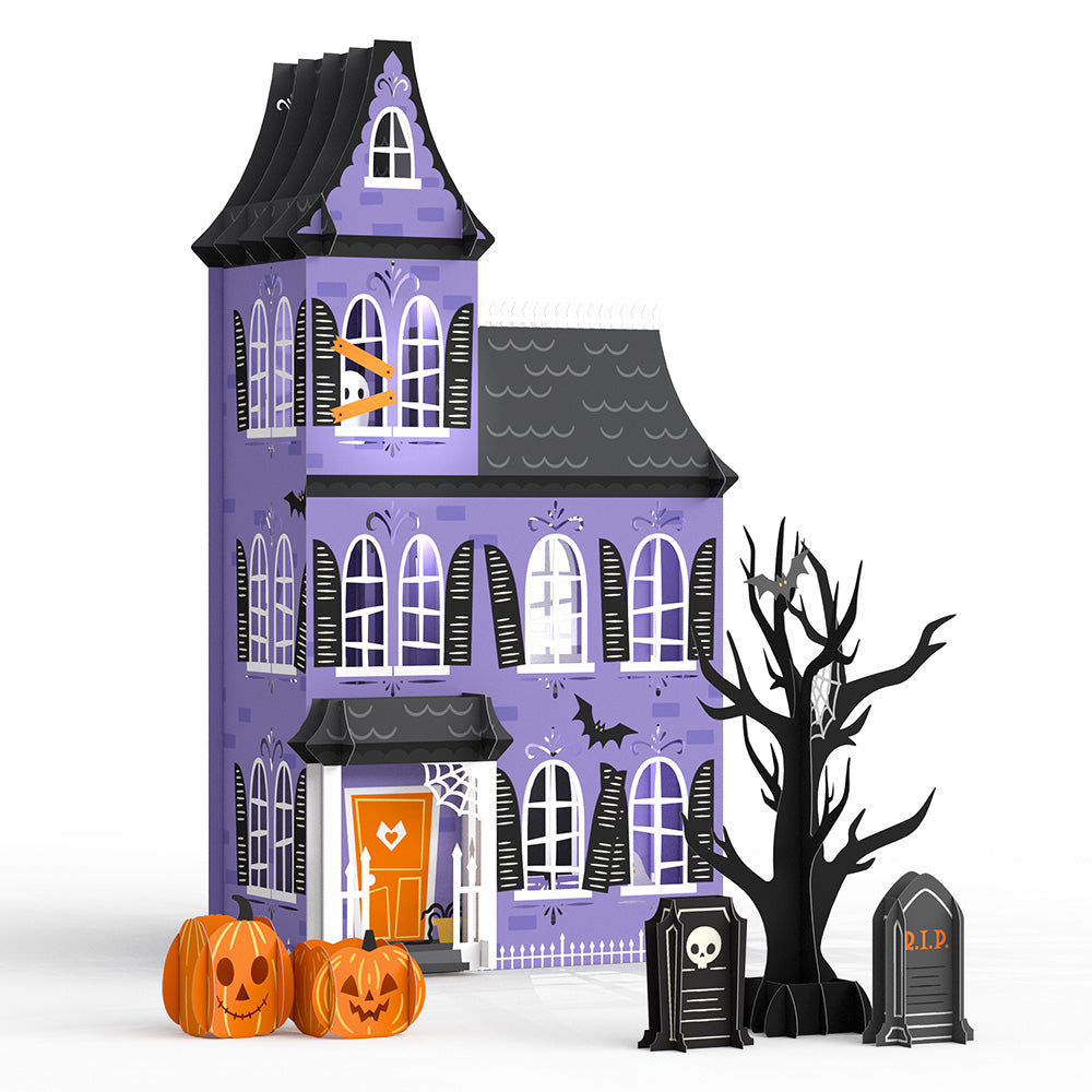 Haunted House Halloween Light-Up Decor