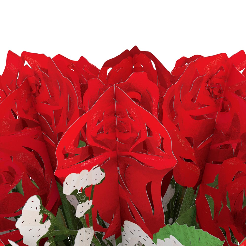 Valentine's Day Flower Bouquet and Sentiment Set for Girlfriend