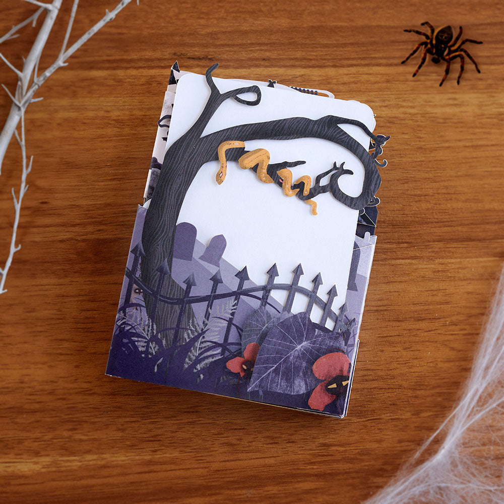 Enchantingly Eerie Halloween Village Loooooong Card™ (Expands to 2 feet)