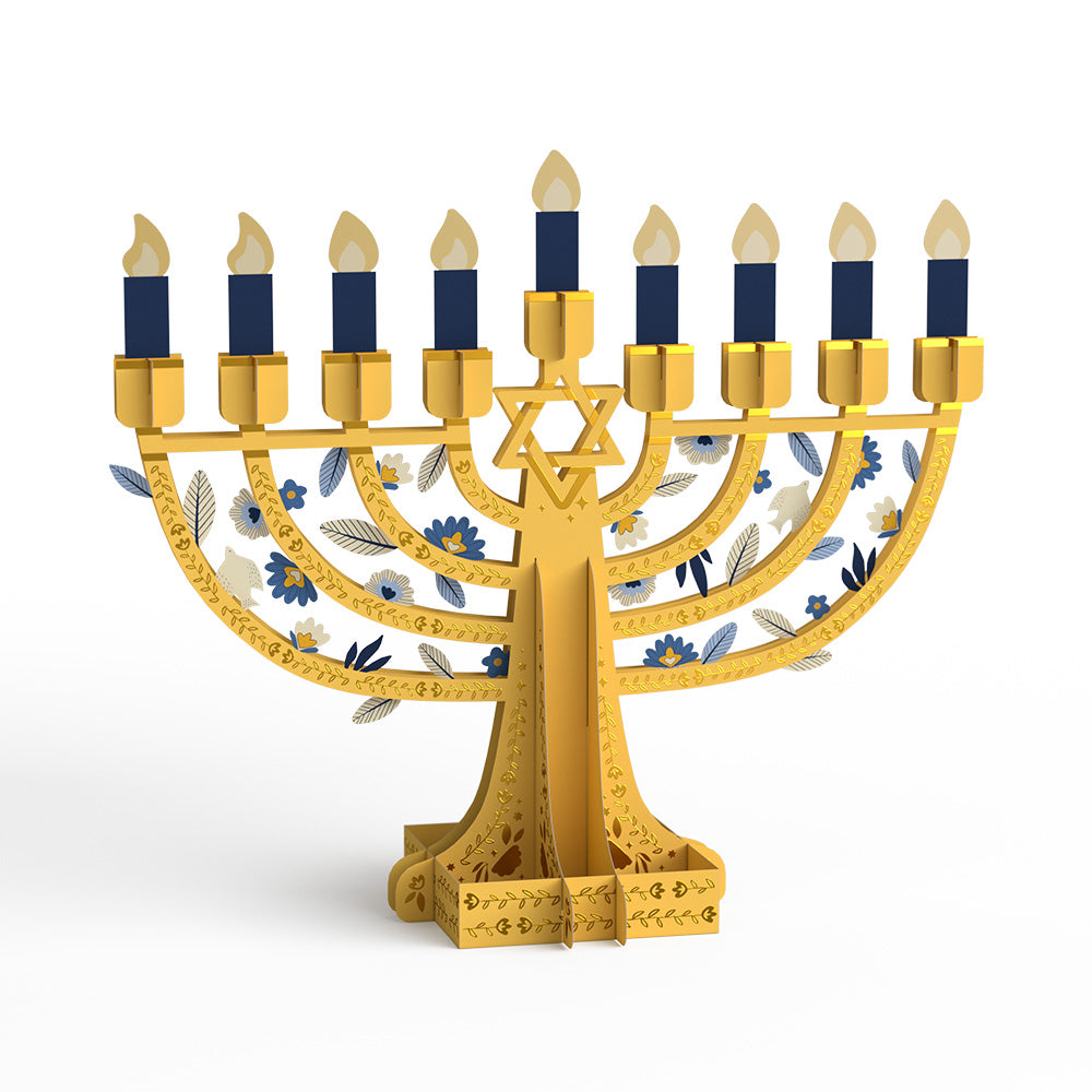 Elegant Interactive Menorah Giant Pop-Up Gift