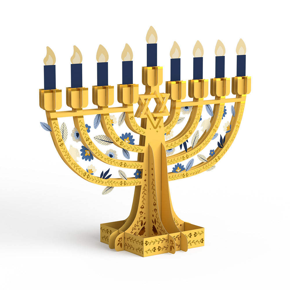 Elegant Interactive Menorah Giant Pop-Up Gift