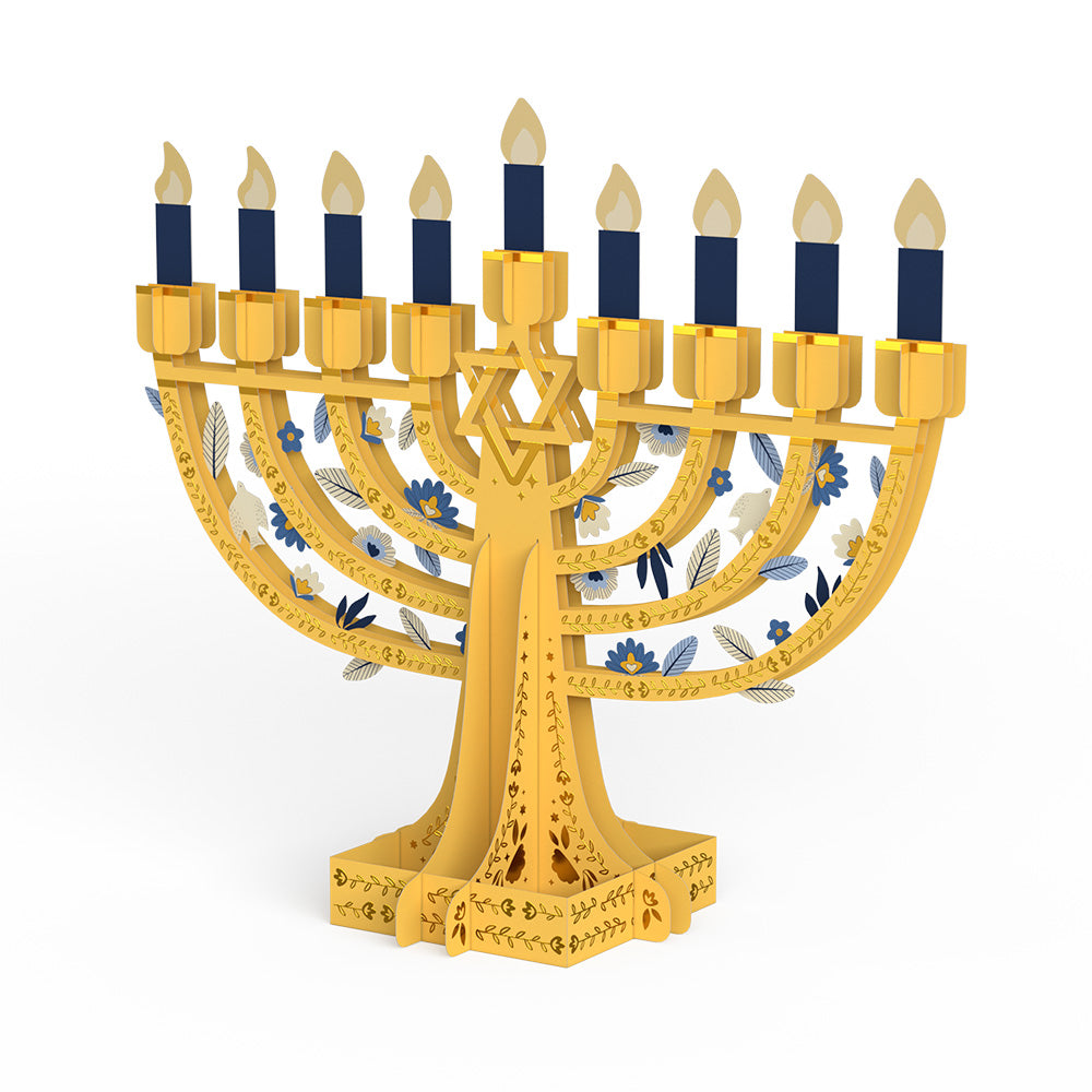 Elegant Interactive Menorah Giant Pop-Up Gift