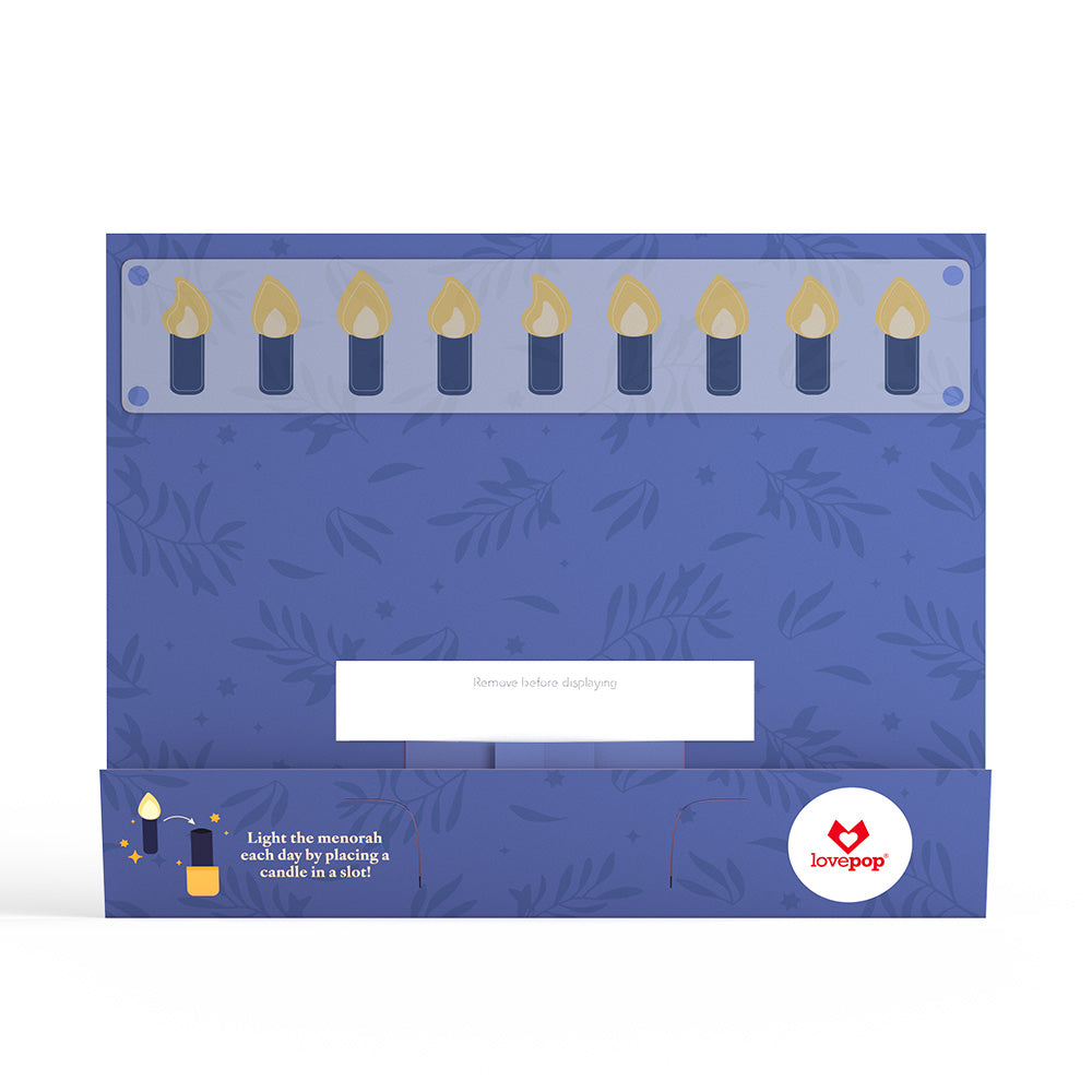 Elegant Interactive Menorah Giant Pop-Up Gift