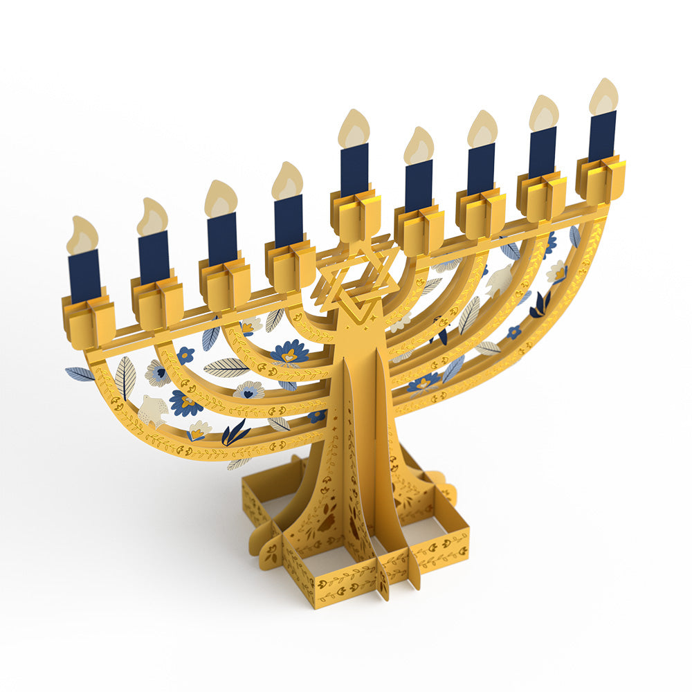 Elegant Interactive Menorah Giant Pop-Up Gift